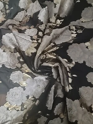 Ткань 4,1 ярда 60 «W GoldenFlower сетки ткани прозрачный шикарный редкая - Изображение 1 из 4