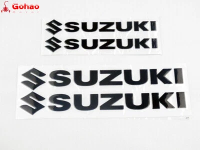 Juego de 4 letras emblema tanque motocicleta 3D negro carenado/insignia guardabarros GSXR TODO Foto 1 de 4