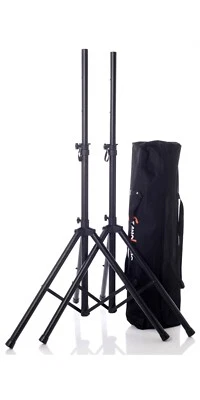 BESPECO Coppia Aste per CASSE Stativi Supporti in Alluminio + BORSA in omaggio