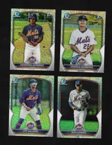 NEW YORK METS 2023 BOWMAN CROMATO MOJO WILLIAMS RAMIREZ SARMIENTO GURIERREZ X4 - Foto 1 di 2