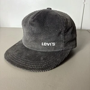 VINTAGE LEVI'S BLUE CORDUROY ADJUSTABLE HAT • HUMPHREYS • MADE IN USA - Picture 1 of 6
