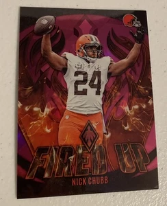 Panini Phoenix Fire Up Pink #FU-9 2023 Nick Chubb 009/175 Browns - Imagen 1 de 3