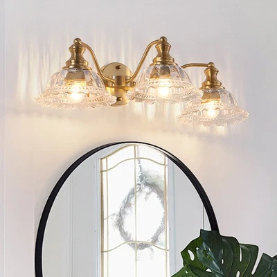 3 Lights 20" Vanity Light Gold Vintage Wall Lamp Bathroom Mirror Sconce Fixture - Image 1 of 4
