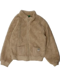 UNITED COLORS OF BENETTON Girls Fleece Jacket 5-6 Years Beige Polyester AU12 - Picture 1 of 4