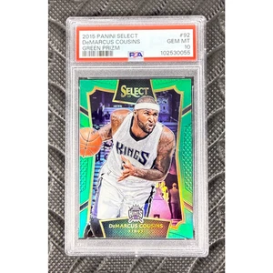 2015 Panini Select DeMarcus Cousins Green Prizm /5 PSA 10 Gem Mint #92 Pop 1 - Picture 1 of 3