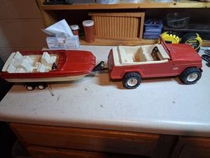 Vintage Tonka 2460 Jeepster Boat and Trailer - Picture 1 of 16