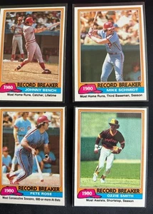1981 Topps 1980 Record Breaker SCHMIDT Ozzie Smith Pete Rose Bench Lot - Bild 1 von 6