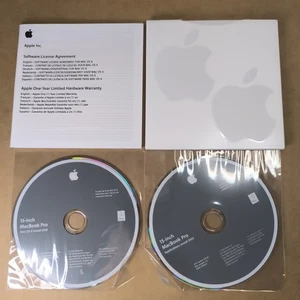 MacBook Pro 15-inch OS X Install DVD 10.6.4 & Application DVD & Apple Stickers - Picture 1 of 7