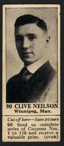 1924 Clive Neilson Canadian Track Athlete Card V31 Dominion Chocolate #90 Coupon - Picture 1 of 2