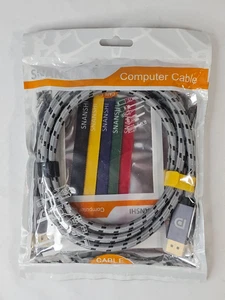 Snanshi DisplayPort Cable, 6ft length, Grey, New in Original Packaging - Picture 1 of 3