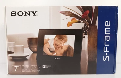 SONY S-Frame DPF-D72N 7" LCD Digital Photo Frame (Black) - NEW/NEVER USED! - Image 1 of 4