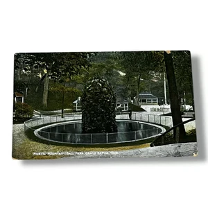 Cartolina Rustica Fontana Ball Park Grand Rapids Michigan c1909 D322 - Foto 1 di 2
