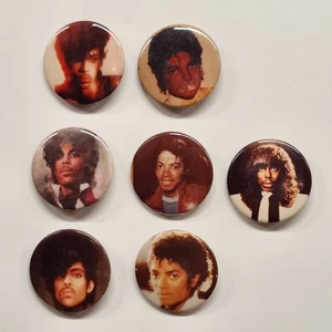 RARE! NICE! 80s "MICHAEL, PRINCE & RICK" PINBACK BUTTONS 7 Qty RETRO S#20a - Picture 1 of 9