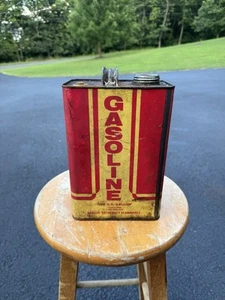 Vintage 1 Gallone Metall Benzinkanister - Atlantic Can Company ohne Deckel - Bild 1 von 6