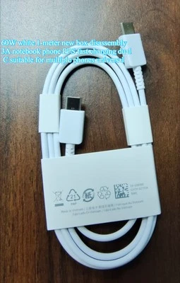Dual Type-C USB-C Type-C Cable Fast Charging Charger Charging Cable For Samsung - Image 1 of 4
