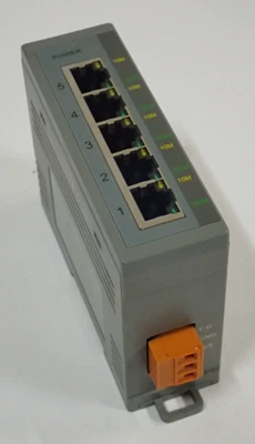 ICP DAS NS-205 5-PORT INDUSTRIAL ETHERNET SWITCH RJ45 In 24Vdc DIN RAIL - Image 1 of 4