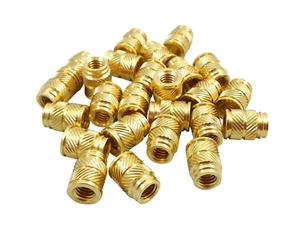 Qty 20 M5 5mm M5-0.8 Long Metal Threaded Heat Set Screw Inserts for 3D Printing - Picture 1 of 7