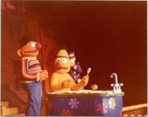 Sesame Street Live Bert & Ernis "Rubber Ducky" Song vasca da bagno foto vintage anni '70 circa - Foto 1 di 2