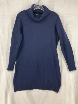 Vestido Suéter LL Bean Mujer Talla XL Lana Merino Mezcla Algodón Azul Sin Cinturón Foto 1 de 4