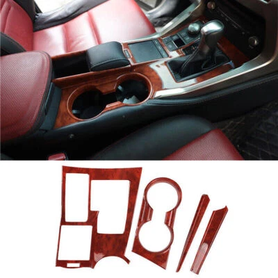 For Lexus NX200t 300h 15-21 Wood Grain Gear Shift Panel & water Cup Holder Trim Foto 1 de 4