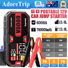 Adoretrip 6000a Car Jump Starter Box Portable Battery Jumper Truck Heavy Duty