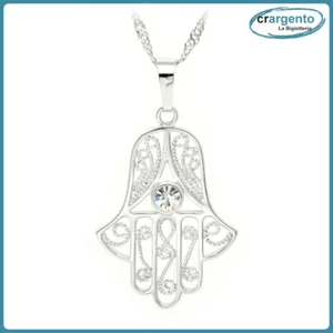 collana catenina donna catena con ciondolo mano di fatima da a girocollo collane - Foto 1 di 7