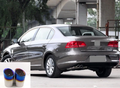 Car Rear Exhaust Tip Muffler Tailpipe For 2008-2015 VW Passat  2PCS BLUE - Image 1 of 4