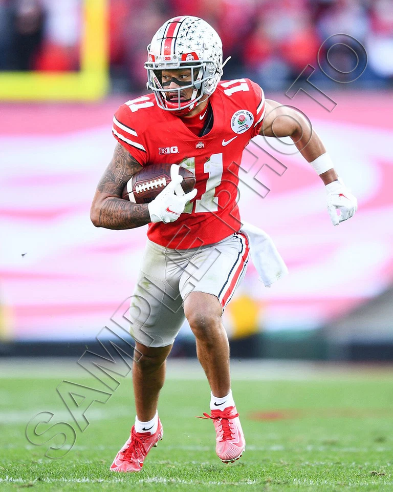 JAXON SMITH-NJIGBA OHIO STATE BUCKEYES 2022 ROSE BOWL 8 X 10 PHOTO #2 - Image 1 of 1