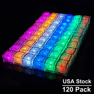 Reusable LED Ice Cube that Made of Food Safe Polystyrene Plastic IP67 Waterproof - Picture 1 of 12