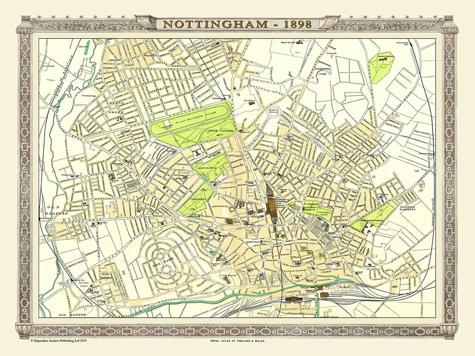 Nottingham Royal Atlas Collection 1898 1000 Piece Jigsaw Puzzle (jg) - Image 1 of 1