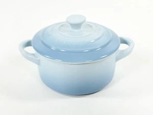 Le Creuset Stoneware Mini Cocotte 8oz/250ml Color ~ COASTAL BLUE - Picture 1 of 5