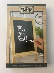 Premier Finds Chalk Board Message Sign Wood Black Changeable Word New - Picture 1 of 2