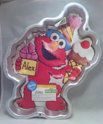 Elmo Cake Pan Baking Sesame Street 1995 Wilton  w/ Instructions Insert 2105-4298 - Image 1 of 4