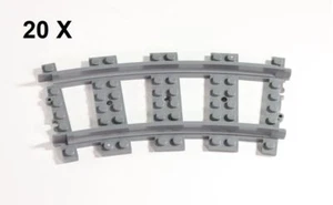 LEGO® Dark Gray Train Curved Track RC Train Track  [20 Pieces] ID 53400 - Picture 1 of 9