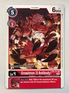 Digimon X Record Growlmon (X Antibody) BT9-011 C NM/M - Picture 1 of 1