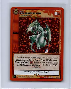 2022 MetaZoo Kickstarter WPT Iowa Dragon To Arms Holo Promo 12/12 - Picture 1 of 1