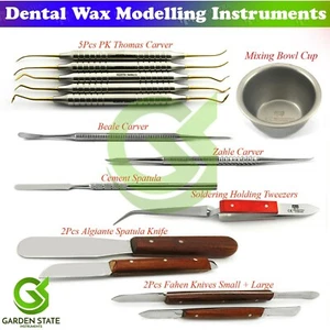 Professional Technician Lab Kit Wax Modelling Carver Cement Mixing Spatula Knife - Picture 1 of 15