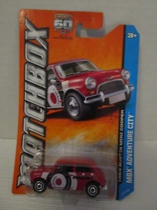 Mattel MATCHBOX 1964 Austin Mini Cooper Red MBX Adventure City #12 NEW 2012 - Picture 1 of 5