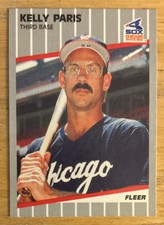 1989 Fleer Kelly Paris Baseball Card #506 White Sox 3B VGEX O/C