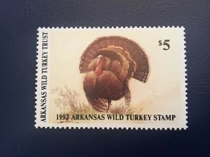 ICOLLECTZONE US Arkansas 1992 Turkey Stamp VF NH - Picture 1 of 1