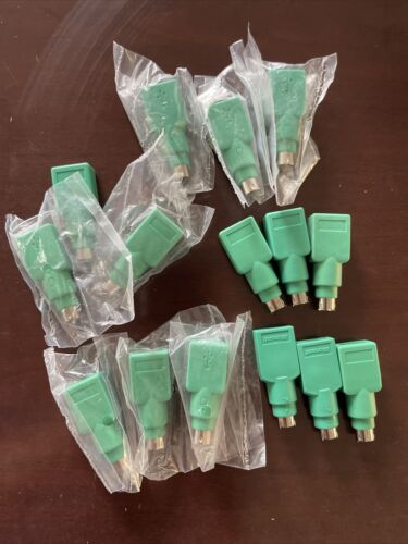 Lot Of 15 USB Female To PS/2 Male Adapter For Mouse Brand New