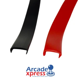 U molding 10mm 3/8" Arcade canto perfil negro rojo black red bartop Steg arista - Imagen 1 de 4