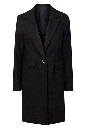 UNDERCOVER Cappotto Revere da Donna Nero Cappotto Crombie Sfiato Posteriore Lungo