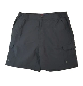 Reel Legends cargo shorts men's XL extra large black nylon comfort waist fishing - Picture 1 of 14