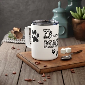 Dalmatinische Mama Isoliertasse Kaffeebecher 10 Unzen, Hund Mama Kaffeetasse, Geschenk, Kaffeetasse - Bild 1 von 6