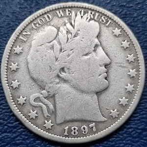 1897 O Barber Half Dollar 50c Better Grade VG #72888 - Picture 1 of 2