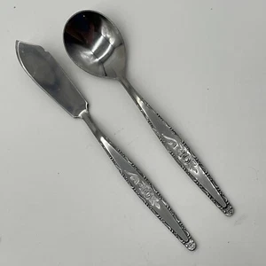 Stylecraft SYF2 Japan Sugar Spoon Butter Knife Stainless Flatware Lot 2 Pieces - Picture 1 of 5