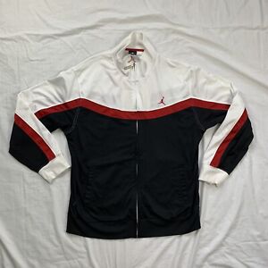 Air Jordan Men’s Size XL Track Jacket White Red Black Full Zip Nike 532627-101