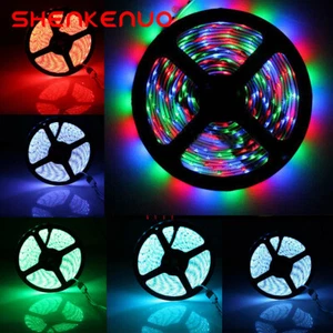 DC 12V 5M SMD 3528 RGB Colorful Waterproof 150 LED Flexible Tape Strip Light - Picture 1 of 11