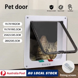 Pet Dog Cat Safe Lockable Locking Door Brushy Flap Door Screen - Picture 1 of 21